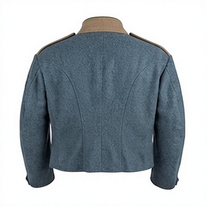 Veste matelassée 100 % laine pour homme, col montant, simple boutonnage, longueur standard, coupe-vent, vêtement d'extérieur d'hiver - Product Image 4