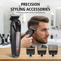 Tondeuse à cheveux professionnelle PRITECH, moteur puissant 7200 tr/min, tondeuse sans fil 1200 mAh, charge rapide 1,5 h, outil de toilettage pour hommes