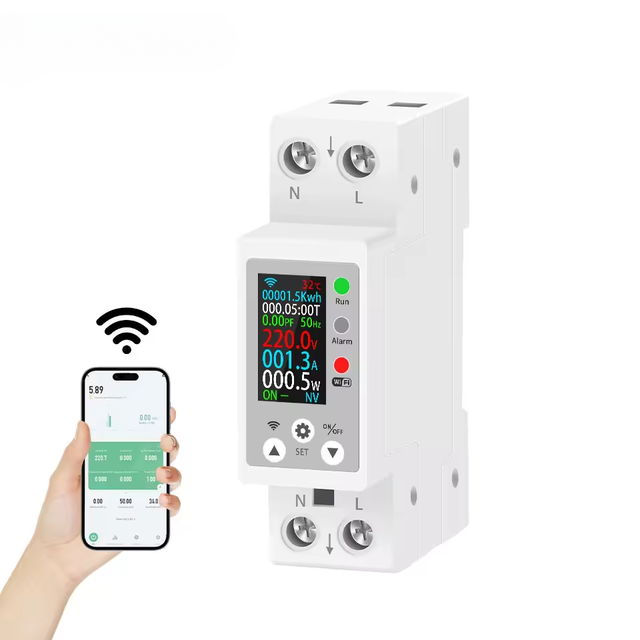 Multifunction Electric Energy Meter kWh 63A Tuya Zigbee Smart Home Circuit Breaker Metering 1P N APP Remote Control