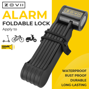 <span class=keywords><strong>Antivol</strong></span> pliable pour vélo et moto, haute sécurité, anti-effraction, longue durée, avec alarme <span class=keywords><strong>antivol</strong></span> intelligente 120 dB - Product Image 1