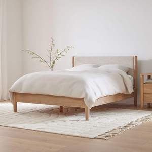 Muebles de Dormitorio de Alta Calidad al por Mayor, Cama de Madera Sólida, Gruesa y Pesada, Estable y Cómoda, Tamaño Queen y King - Product Image 1