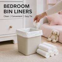 Sacs poubelles personnalisés en PE, grande capacité, robustes, pour chambre à coucher, résistants aux fuites, durables, extra épais, faciles à lier, approvisionnement en vrac, couleur et taille personnalisées
