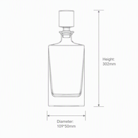 Decantador de Vidrio Versátil para Vodka, Ginebra, Tequila, Bourbon y Whisky, Solución de Almacenamiento, Contenedor Transparente para Licores