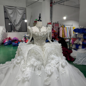 Xs258-1 Custom Made Modern <b>Wedding</b> Dresses Ball Gown Tulle Appliques Crystal Beaded Sequins Women Formal Bride for - Product Image 3