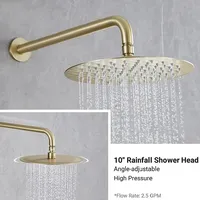 Ensemble de douche Système de douche dissimulé Cascade de pluie Ensemble de robinet de douche encastré pour salle de bain avec bec de baignoire