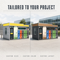 Station de tri des déchets avec serrure intelligente, contrôle par application mobile et surveillance du niveau de remplissage en temps réel pour la gestion urbaine.