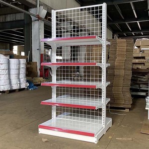 Nhà Máy Tùy Chỉnh Siêu Thị Kệ Cửa Hàng Tạp Hóa Kệ Cho Kim Loại Lưới Hội Đồng Quản Trị Siêu Thị Kệ Gondola Hiển Thị Giá - Product Image 3