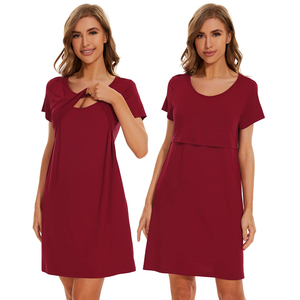 ชุดนอนผู้หญิงลำลองเนื้อผ้านุ่มสำหรับถ่ายรูป ชุดคลุมท้องสำหรับหญิงตั้งครรภ์ ชุดเดรสยาวปานกลางสวยหรูสำหรับคุณแม่ตั้งครรภ์ ชุดคลุมท้องสำหรับผู้หญิงแบบเซ็ต - Product Image 1