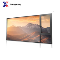 Ventana Abatible Lateral de Aluminio Moderna y Duradera, Impermeable, Insonorizada, Resistente a Huracanes, Tamaño Personalizado para Baño y Casa