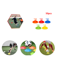 Cônes de signalisation (lot de 50) avec sac de transport pour l'entraînement de vitesse, équipement d'entraînement de football et de basketball, en PE écologique