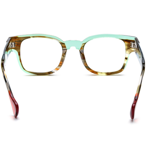 Monture de lunettes Borregls multicolore en acétate pour femme, nouvelle collection 2025, lunettes optiques carrées transparentes pour homme, modèle 19357 - Product Image 6