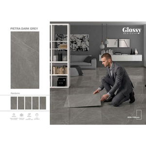Luxury Cream Full Body Glossy Porcelain Tiles 60x120cm Premium Interior Flooring for Modern Buildings - Product Image 2