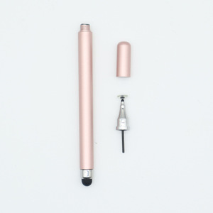 Stylet tactile capacitif en plastique 2-en-1 avec disque de tête en tissu conducteur de 1,0 mm de large pour téléphones mobiles, dessin et écriture manuscrite - Product Image 2