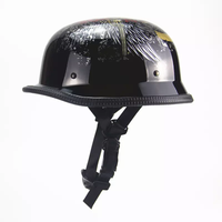 Styles classiques WW2 casque allemand Cool demi-visage Moto demi-barre Vintage casques de moto squelette casque Support OEM ODM