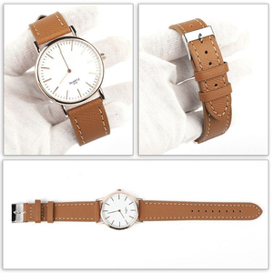 Bracelet de montre en cuir véritable grainé Epsom, personnalisé par le fabricant, OEM, à libération rapide, en cuir souple, pour montre-bracelet 18-22 mm - Product Image 2