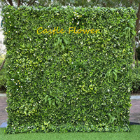 H-fw528 Mur végétal en herbe artificielle de 8 pieds x 8 pieds, décoration murale en herbe, vente chaude, mur végétal de haute qualité, toile de fond verte pour mariage