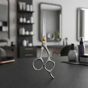 Ciseaux de coiffure professionnels en acier inoxydable 440C, pointe acérée, pour droitiers, manche moyen, ciseaux à cheveux - Product Image 2