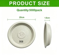 Échantillon Gratuit Assiettes Classiques de 7 Pouces en Fibre de Coque de Riz Biodégradables Réutilisables Écologiques de Haute Qualité pour Mariages et Restaurants