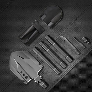 Pala Plegable para Exteriores D14-26B, 77x13cm, Aleación de Aluminio Negra, Herramienta Multifuncional de Supervivencia para Camping con Mango en Forma de D - Product Image 1