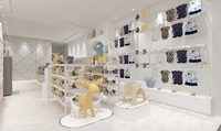 Décoration et design de présentoirs au sol pour magasins de vente au détail pour enfants, vêtements pour bébés