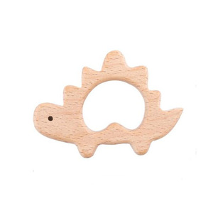 Juguete de dentición de madera con forma de dinosaurio para bebés, hecho a mano, <span class=keywords><strong>mordedor</strong></span> para bebés - Product Image 2