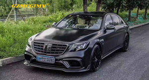 Prepreg Trockencarbon-Frontstoßstangen-Luftauslass-Verkleidung für Mercedes Benz W222 <span class=keywords><strong>S63</strong></span> AMG Aero Tuning Teile - Product Image 2
