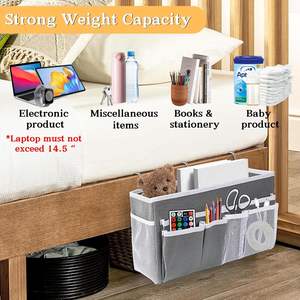 Caddy de <span class=keywords><strong>chevet</strong></span> sac de rangement <span class=keywords><strong>suspendu</strong></span> pour lit superposé et lit d'hôpital peut être placé des lunettes - Product Image 5