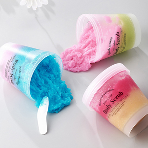 Gommage corporel naturel bicolore en gros pour un nettoyage en profondeur, exfoliant et éclaircissant, marque OEM, au thé vert, <span class=keywords><strong>orange</strong></span> et rose - Product Image 1