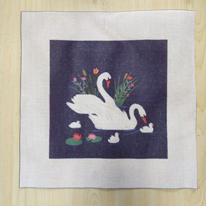 Tissu en maille vierge 18CT pour point d'aiguille, <span class=keywords><strong>toile</strong></span> de coton pur, broderie <span class=keywords><strong>à</strong></span> la main, accessoire de golf, matière première - Product Image 1