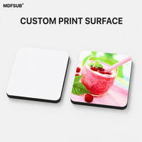 7Cert Certifié US-EU, Certifié CARB P2 EN71, Sous-verres carrés vierges en MDF 90x90mm 4mm pour sublimation, Logo personnalisé OEM, MDFSUB pour presse à chaud