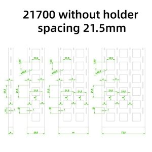 Precio más bajo, tira de acero niquelado para conexión de baterías 21700, conector alimentación 0,2/0,3 mm, paso 21,5/22,5mm - Product Image 5