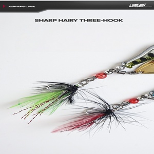 SNEDA 12g Spinner Baits Lames composites à manivelle en gros avec attracteurs de plumes pour la pêche transfrontalière du marlin et de la carpe - Product Image 3