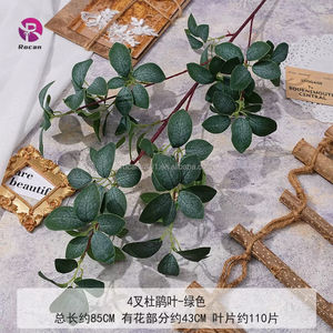 Flores Artificiales, Plantas Decorativas, Hierba Verde, Hoja de Rosa, Hoja de <span class=keywords><strong>Salix</strong></span>, Hoja de Eucalipto, Gardenia, Hortensia, Rosa Blanca para Decoración de Bodas - Product Image 3