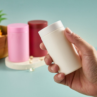 Pot en plastique HDPE/PET de qualité alimentaire sans BPA avec couvercle à vis pour vitamines, pilules, capsules, contenants de médicaments