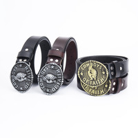 XINLAI Boucle de ceinture automatique tendance Play Boy personnalisable avec motif drapeau national, anneau en D de forme ovale en acier et métal
