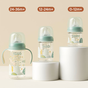 Coffret cadeau pour nouveau-né ALGO 0-12 mois, sans BPA, sucette à motif de dessin animé, boîte de conservation des aliments frais, <span class=keywords><strong>biberon</strong></span> en PP avec poignée - Product Image 3