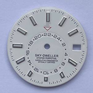 El accesorio de reloj de la serie Wooden con esfera azul luminosa de 28,5 mm está hecho de nuevo material de acero inoxidable y es adecuado para mecánicos. - Product Image 5