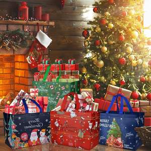 Conception en gros d'usine votre impression Logo taille Style stockage Snack festif beaux sacs-cadeaux de Noël - Product Image 6