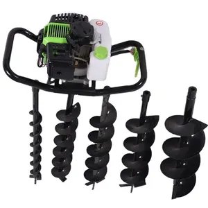 gasoline powered earth auger 52cc Handheld earth auger head