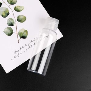 Bouteille transparente à bouchon rabattable 5 ml, flacon de lotion compressible, pot de désinfectant pour les mains en plastique rond, flacon d'huile de massage, bouteilles en plastique - Product Image 5