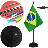Support de drapeau de bureau personnalisé avec base, présentoir de drapeaux de table multi-étages pour mini-drapeaux nationaux