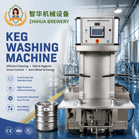 Machine de lavage automatique de fûts à bière en acier inoxydable pour équipement de nettoyage de fûts de brasserie