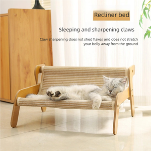<span class=keywords><strong>Cat</strong></span> <span class=keywords><strong>Scratcher</strong></span> Reclinável Sofá Hammock Madeira Moagem Garra Pad Pet-Shared Coçar Board Cama de Gato para Gatos - Product Image 4