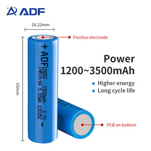 充電式バッテリー18650 3.7v円筒形Li Ionバッテリー1500mahリチウムイオン電池セルバルク - Product Image 4