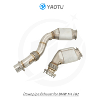 Downpipe Katalis Stainless Steel YT SUS304 Dengan Katalis Cocok Untuk BMW M4 F82 3.0T Pipa Knalpot Performa Aliran Tinggi
