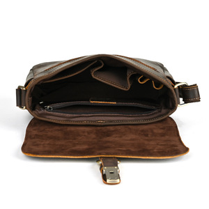 Ando <b>Bag</b> Vintage Cowhide Leather Messenger <b>Bag</b> <b>Mens</b> Crossbody <b>Shoulder</b> <b>Bag</b> with Flap - Product Image 4