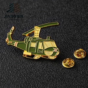 Quà Lưu Niệm Hình Máy Bay Trực Thăng Kim Loại Tùy Chỉnh Hình Dạng Máy Bay Kim Loại Mềm Men 3d Thiết Kế Ghim Ve Áo Máy Bay - Product Image 3