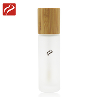 Conteneur de correcteur de liquide, tube en plastique pour brillant à lèvres, avec capuchon en bambou, 30ml, vente en gros