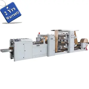 HD400 Automatische Winkelen Kraft Draagbare Papieren Zak Making Machine Met 2 Of 4 Kleur Print