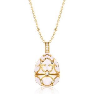 Joyería de moda de las mujeres mano <span class=keywords><strong>esmaltado</strong></span> día de Pascua estilo <span class=keywords><strong>ruso</strong></span> huevo de Fabergé COLLAR COLGANTE - Product Image 2